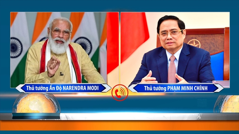 Thủ tướng Chính phủ Phạm Minh Chính điện đàm với Thủ tướng Cộng hoà Ấn Độ Narendra Modi